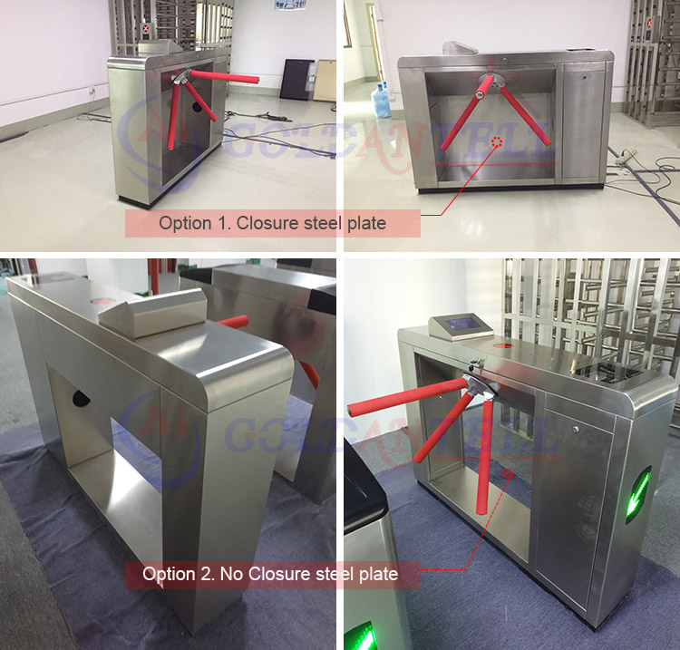 High quality LCD display metro turnstile pedestrian barrier with token acceptor and rfid TICKET reader