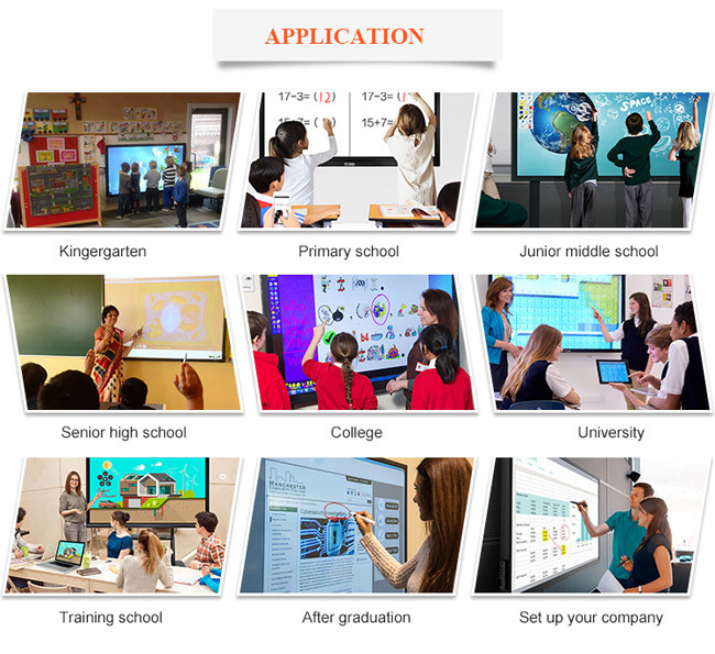 ROHS 86 Inch Touch Screen Monitor Android Interactive Whiteboards For Schools