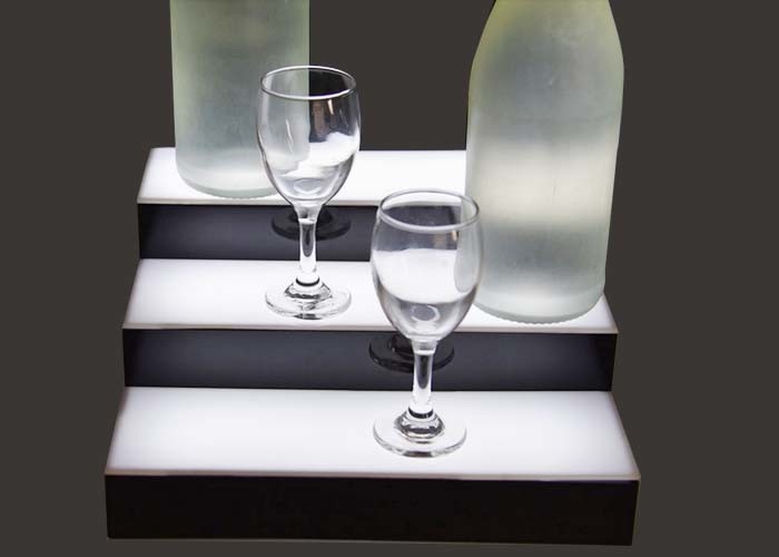 3 Tier Acrylic Display Rack For Champagne Beer Liquor Bottle Beverage Display