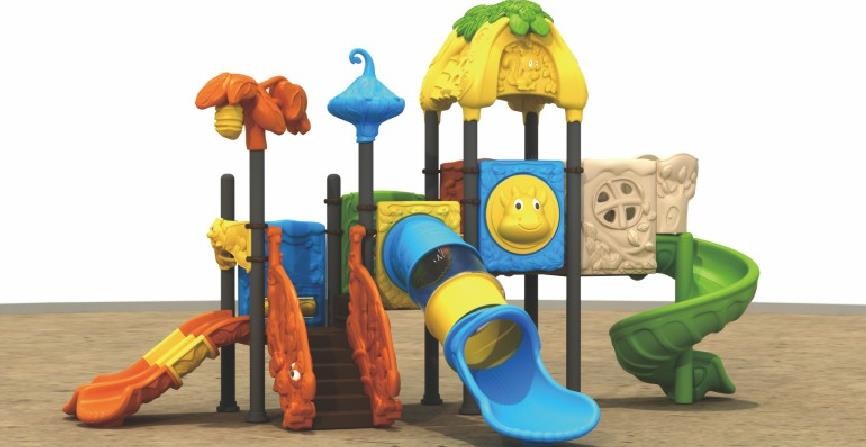 beautiful safe LLDPE plastic kids outdoor slide playground for community