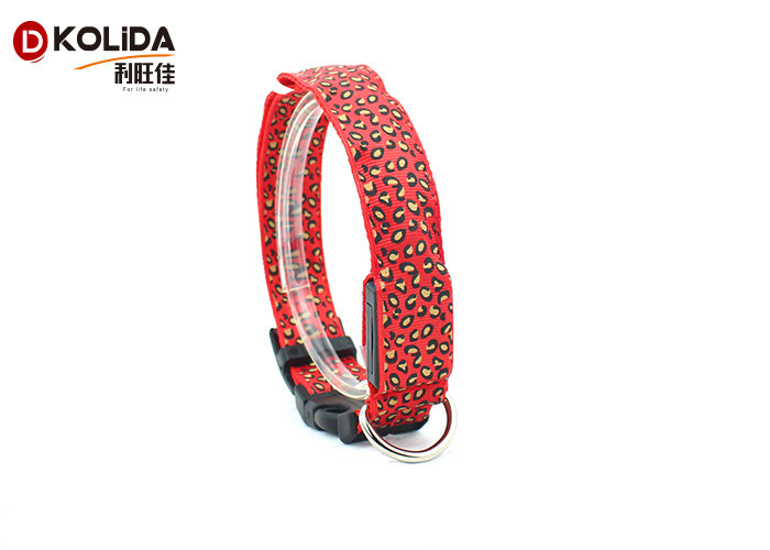 Night Safety LED Light Flashing Glow Nylon Pet Dog Collar Dog Pet Leash Flashing
