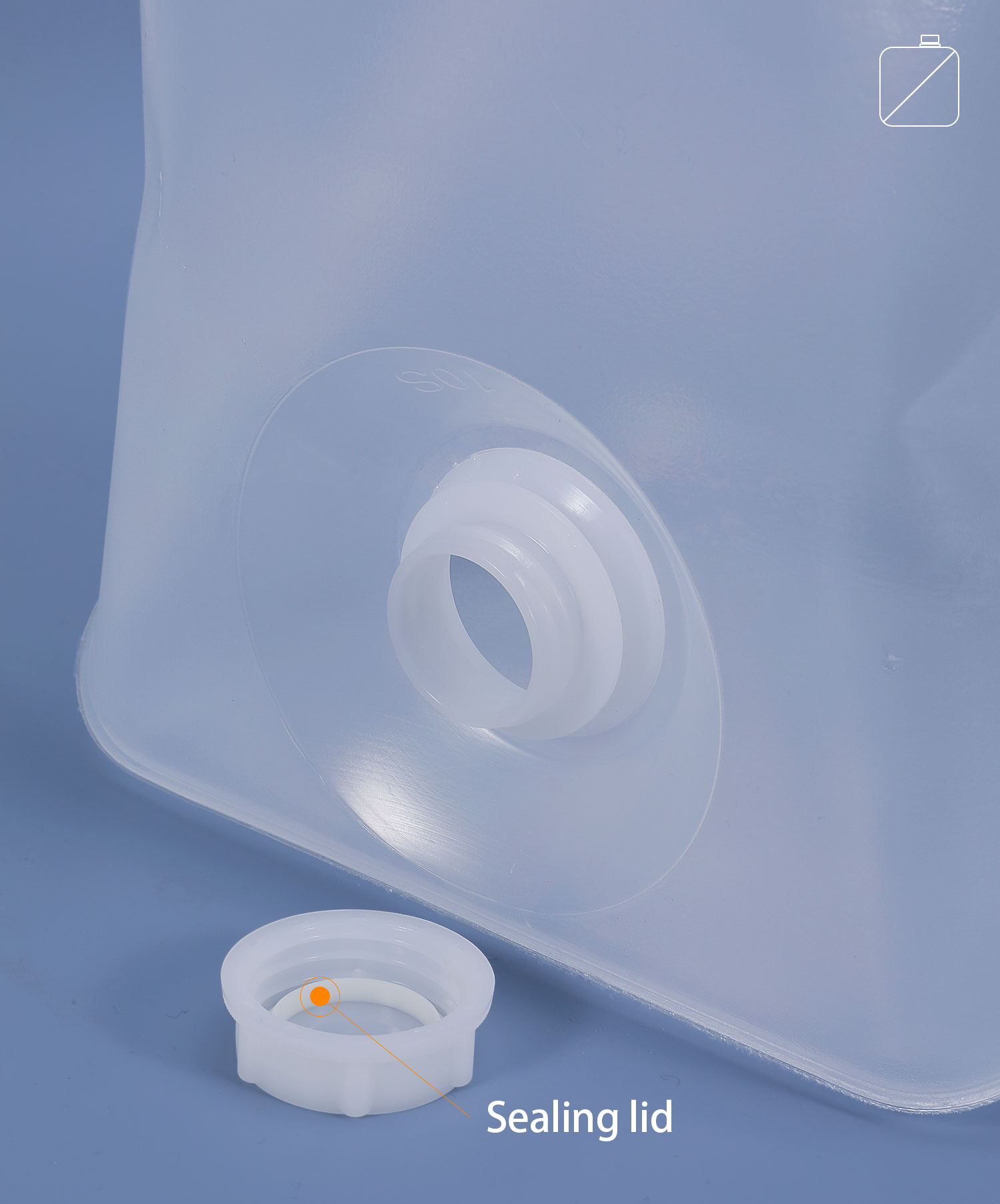 Eco-Friendly 2L Water Container Soft Collapsible Plastic Jerry Can with Faucet Lid
