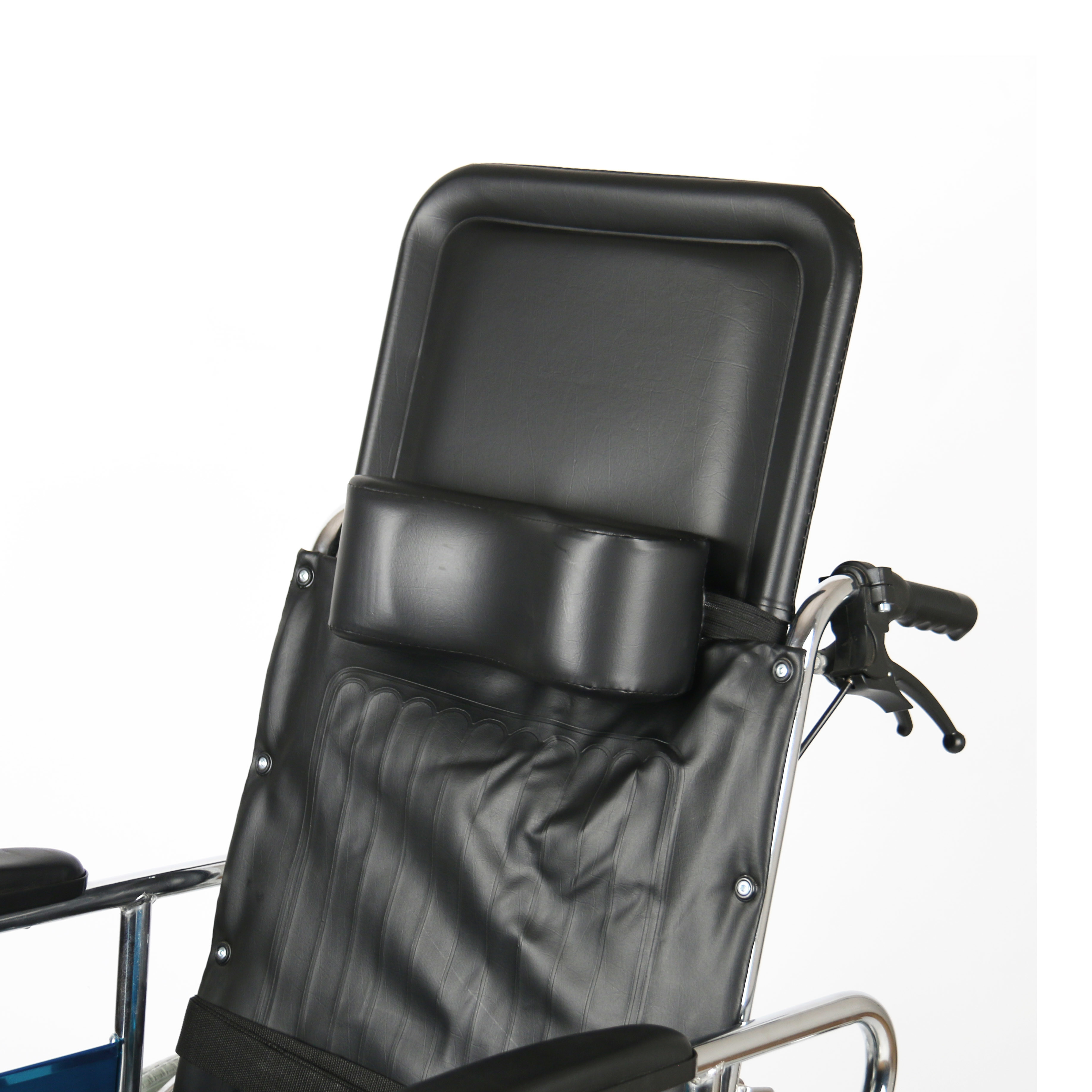 Full Lying Multifunctional Folding Steel Wheelchair With Toiletable Medical Chair