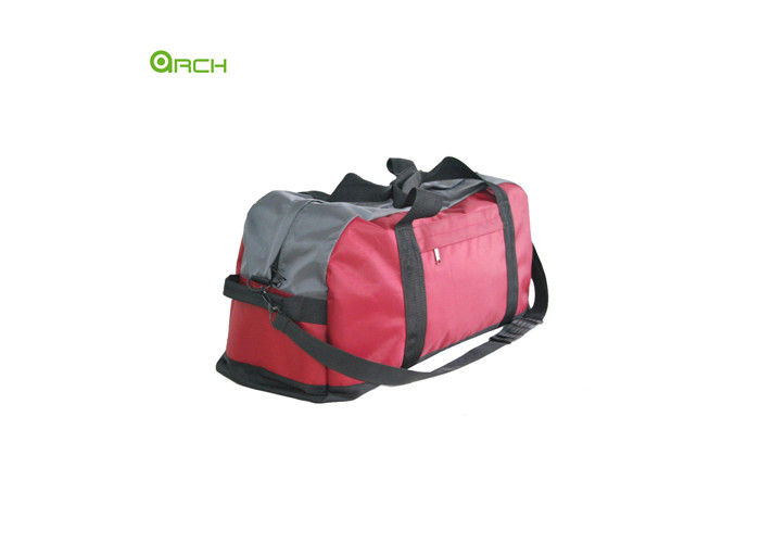 Dual Handles Contrast Color Nylon Duffle Bag
