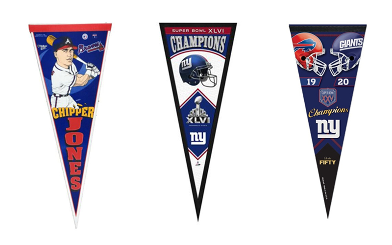 30*70cm 180gsm Polyester Sports Pennant Flag Double sides printing