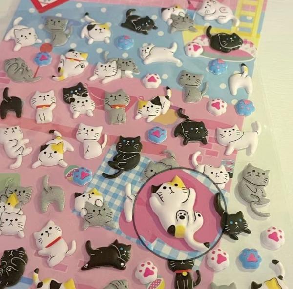 Cartoon 3d Stickers Customized Environmentally Friendly Materials Repeatedly