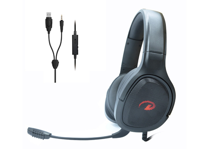 2.2M Illumination Gaming Headset , Led Gaming Headphones Detachable Mic For PS5