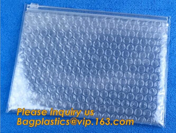 Cosmetic Slider Zip lockkk Bubble Bags Bubble Slide Pouch,Zip lockkk esd bubble bag bubble packaging wrap cosmetic pouch slide