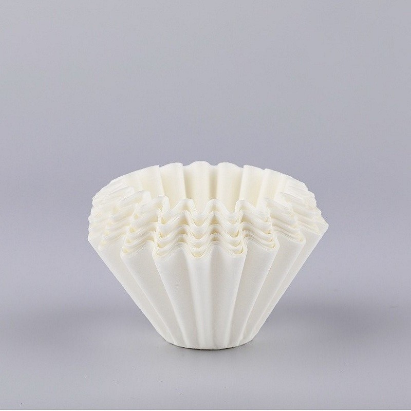 Portable Unbleached 5 Cup Coffee Filters Basket Wood Pulp
