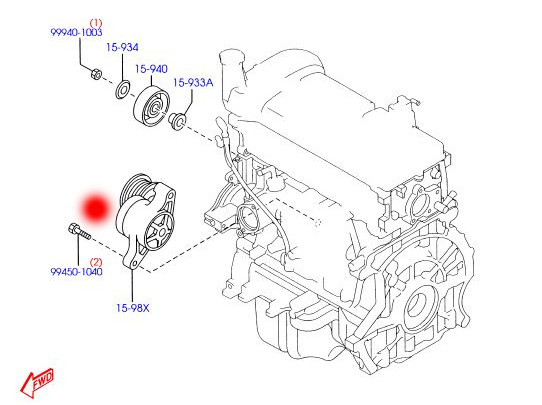 ZJ3815980C ZJ38-15-980 ZJ3815980B Belt Tensioner For MAZDA 2/3