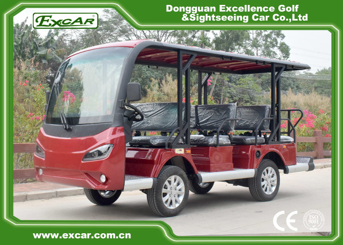 Eco Friendly Electric Tourist Car Black 14 Seats High Frequency Onboard Charger