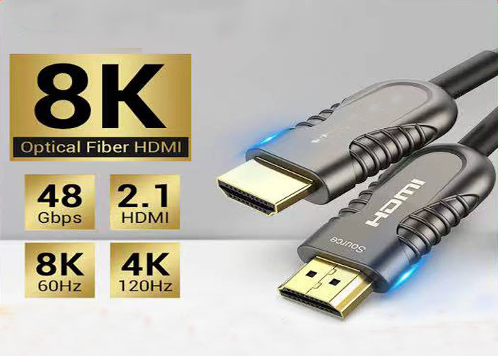 Long Range to 4K and 8K HDMI Fiber Optic Cable supports HDMI 2.0/1.4