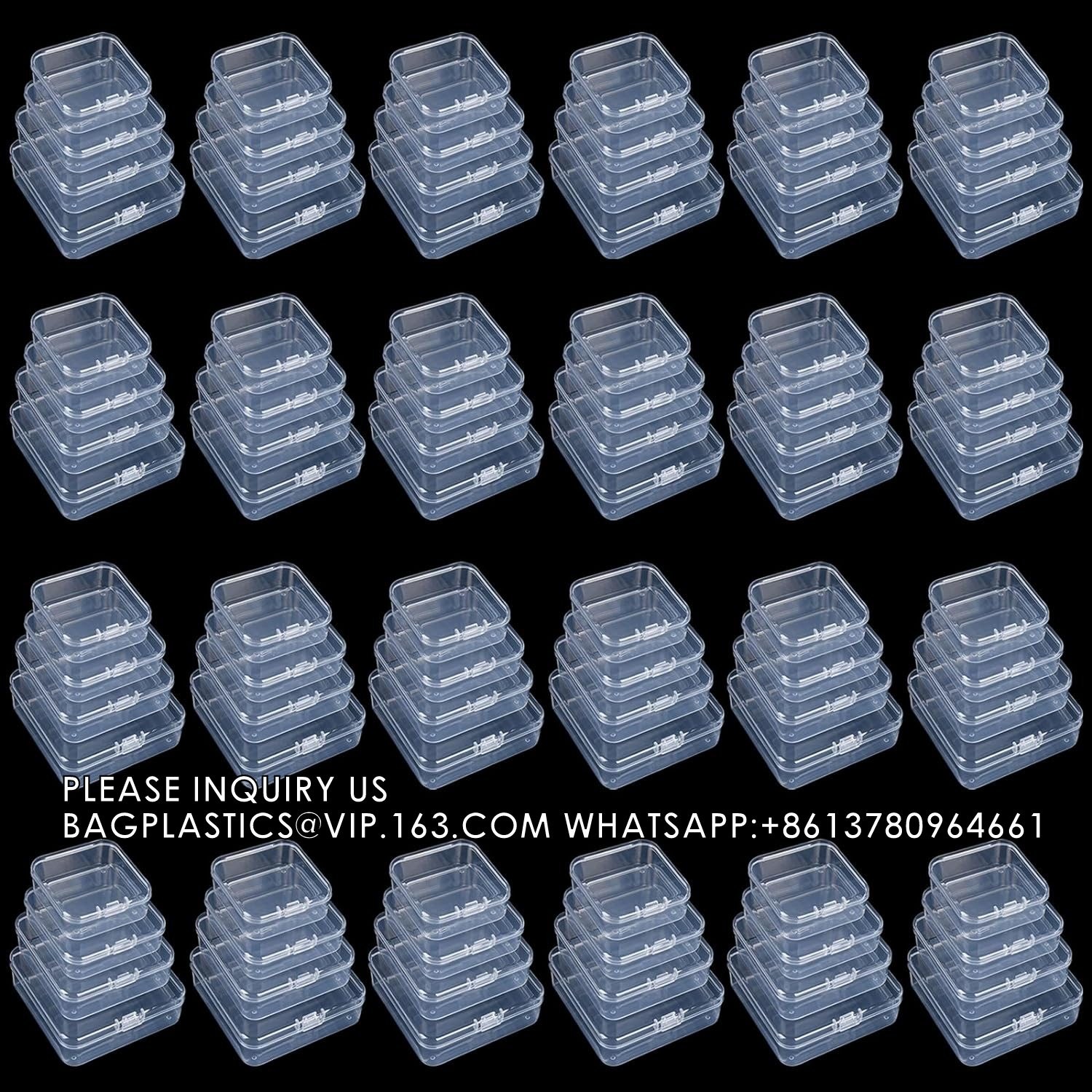 Storage Containers Rectangular Empty Small Plastic Containers For Small Items Art Craft Jewelry Projects