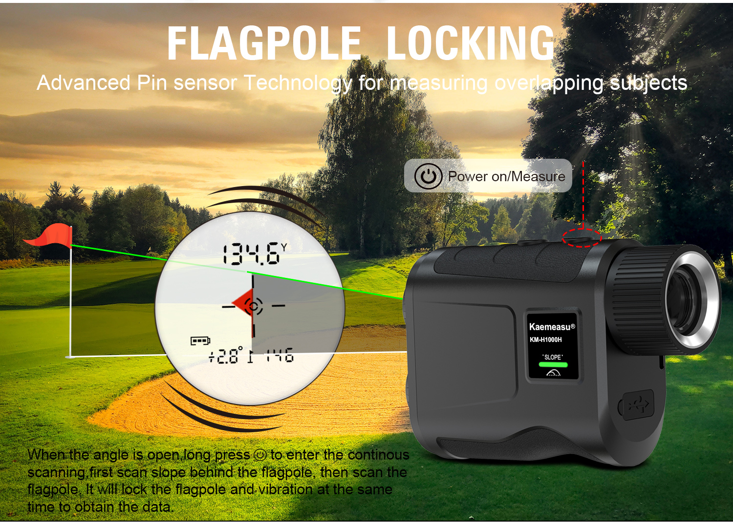 ODM Customized Support 1500m Golf Rangefinder with Slope Function and Binoculars