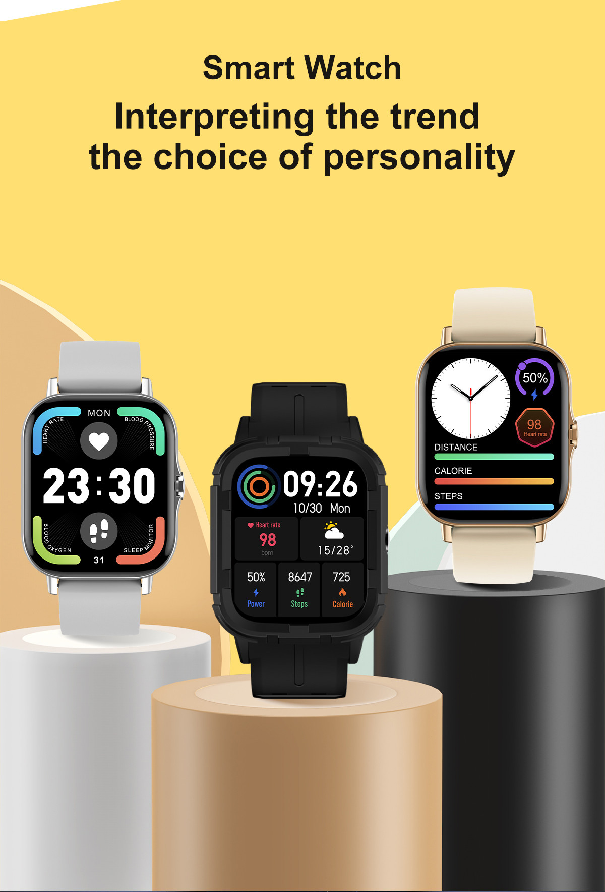 Dt94 Gts 2 Smart Watch Men Bluetooth Call 1.78 Screen Fitness Tracker Blood Pressure Ecg Sport Women Smartwatch