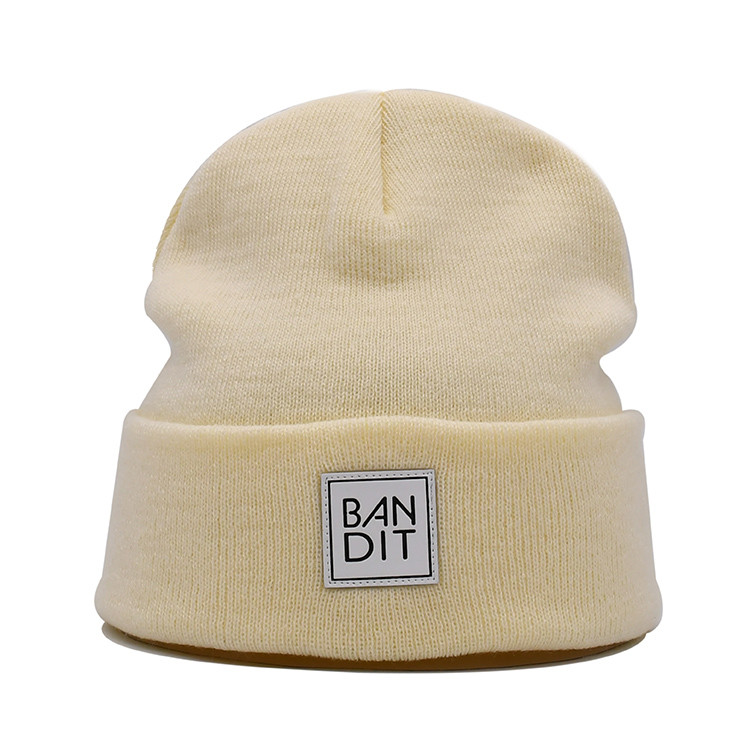 High Quality Customized Knitted Hat Solid Outdoor Knitted Hat Windproof Unisex