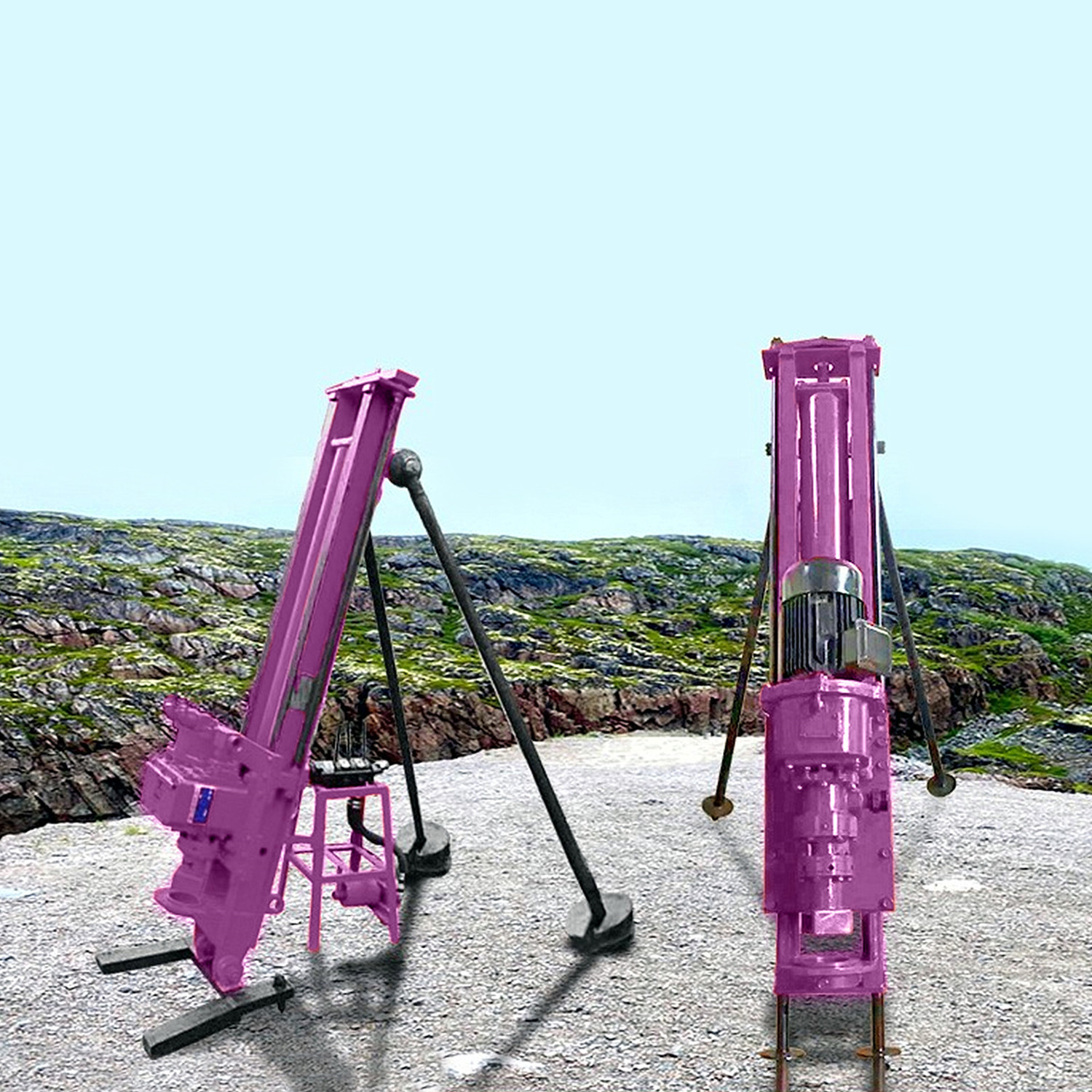 Deep Rock Drilling Rig Borehole Drilling Equipment Portable Pneumatic DTH Drilling Rig