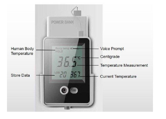 Alarm 15CM Temperature AI Doorbell Wall Mount Thermometer