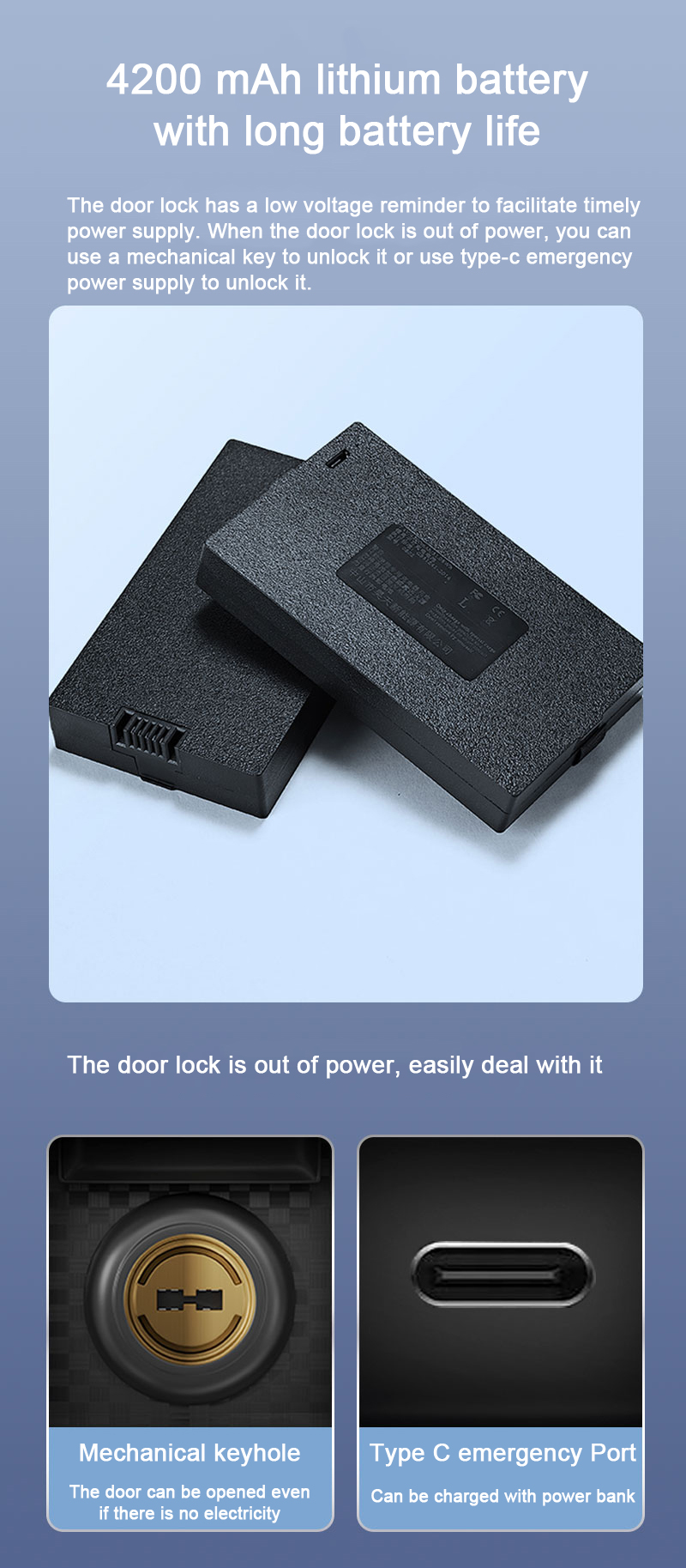 3D Face Intelligent Door Lock S666 With Intercom Luxury Door Lock