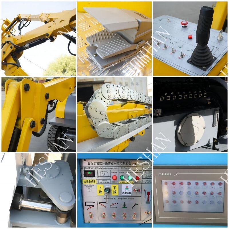 Aerial Articulated Boom Lift Self Propelled Electric Hydraulic Cherry Picker