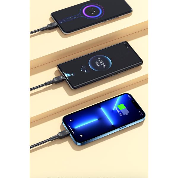 Swift Micro Type C Multi Port 3 In 1 Usb Fast Charging Cable Nylon Braided