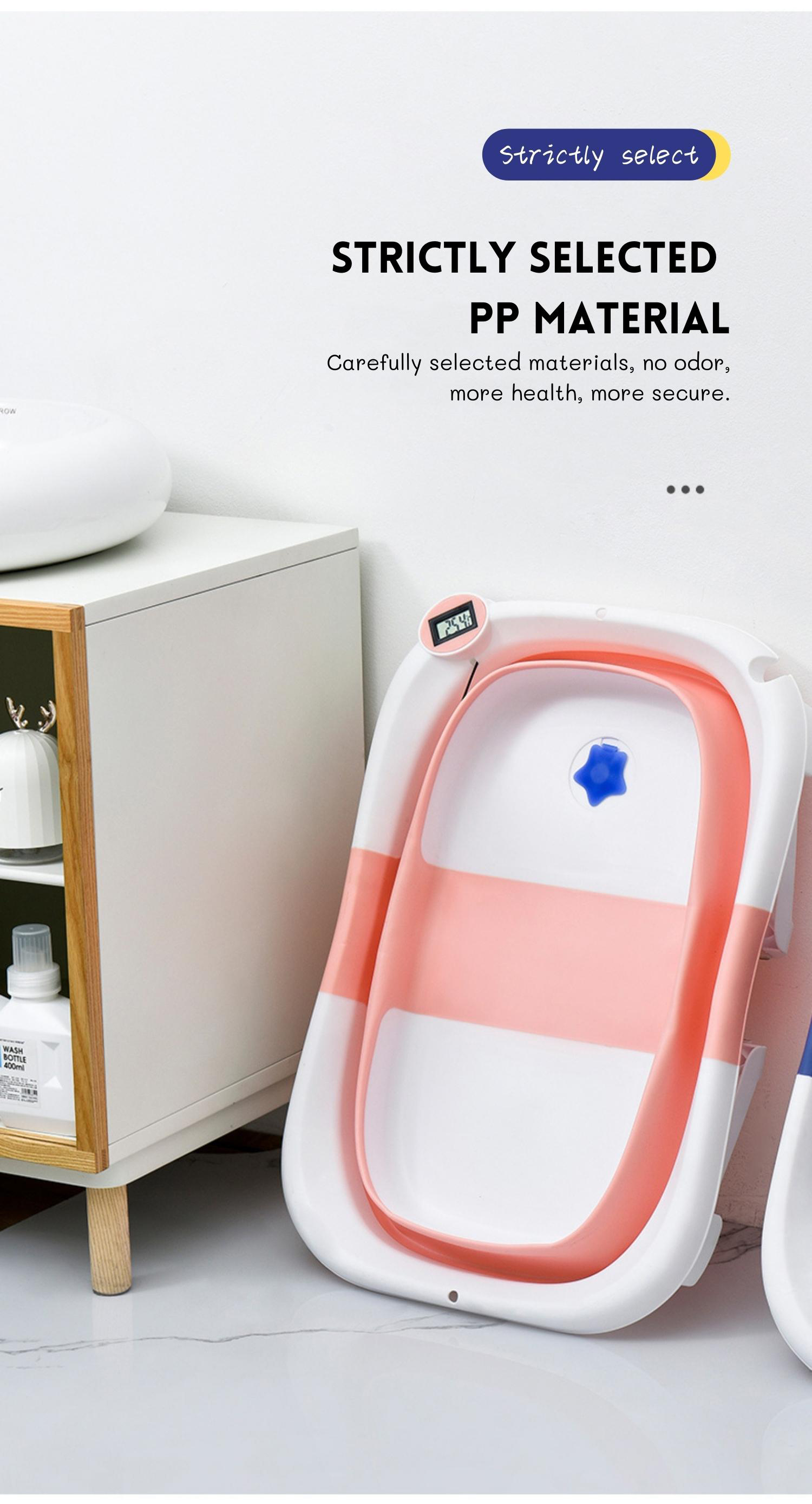 Anti Mold Newborn Baby Bathtub Set Collapsible Bath Tubs 60.5*43*20.5cm