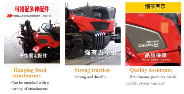 Multifunctional Crawler Farm Tractor 35HP Small Farm Tractors For Paddy Field