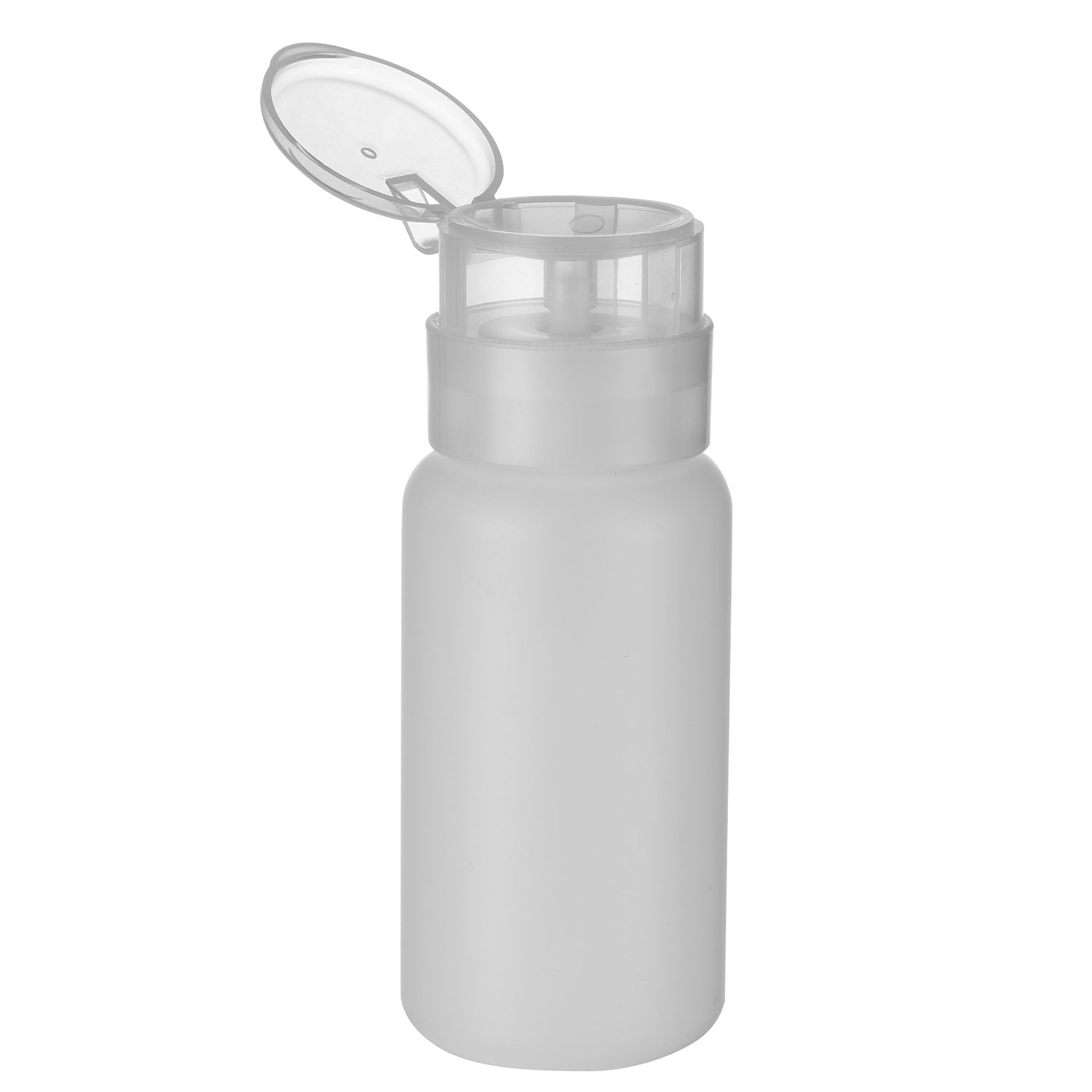 PP Plastic 100ml Nail Polish Remover Bottle with Press Pump and Cosmetic Needs
