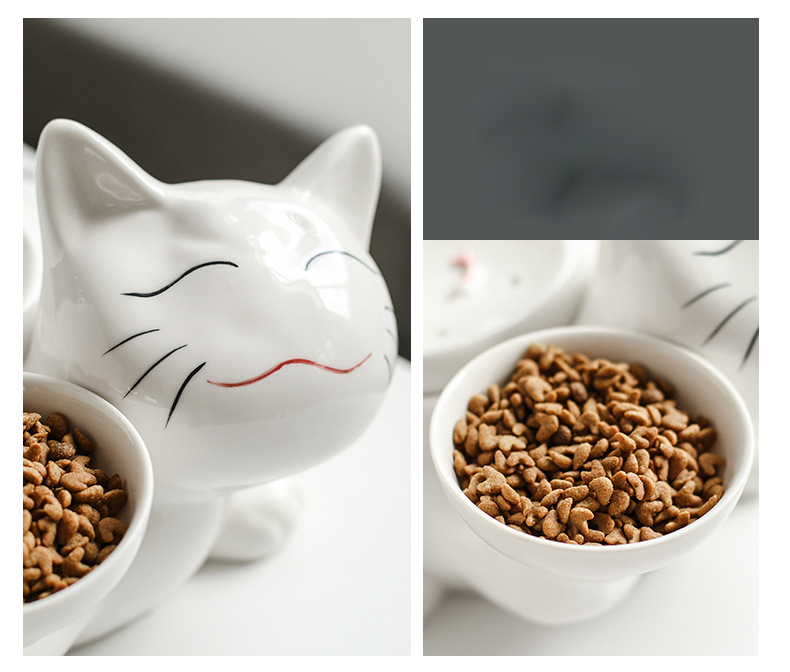 2L Water Capacity Ceramic Pet Bowl Automatic Multifunctional