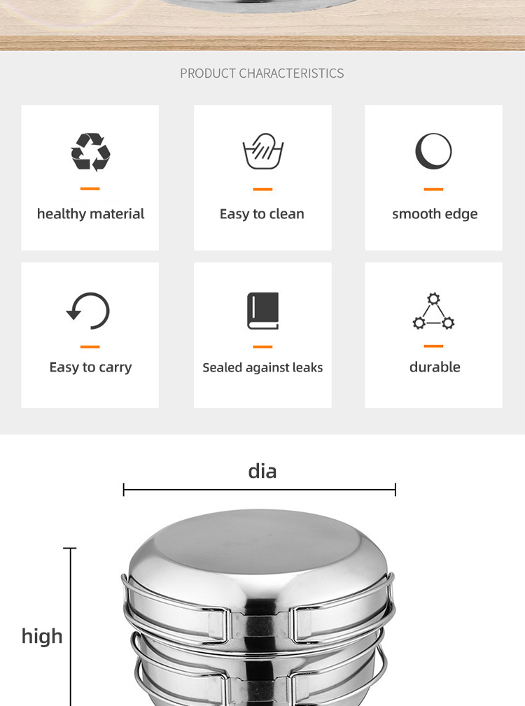 Lightweight Outdoor Cookware Set Nonstick For Family Hiking