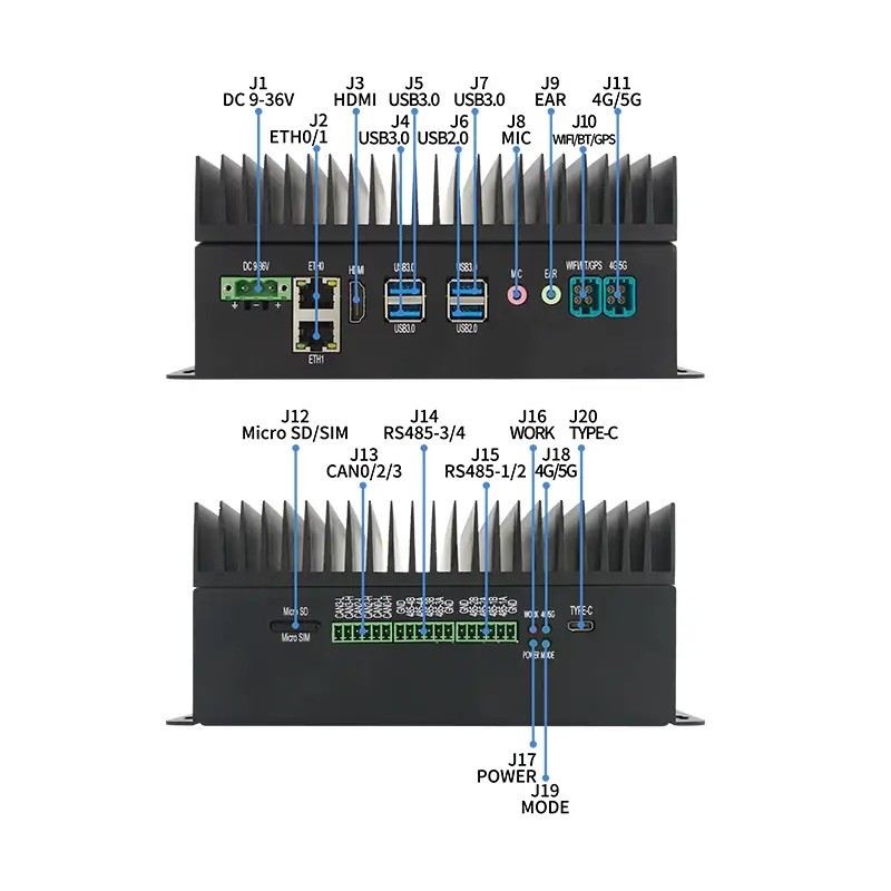 Jetson Orin Nano 6*A78 Embedded Computer 1*φ 3.5mm Audio Out 1*φ 3.5mm Microphone