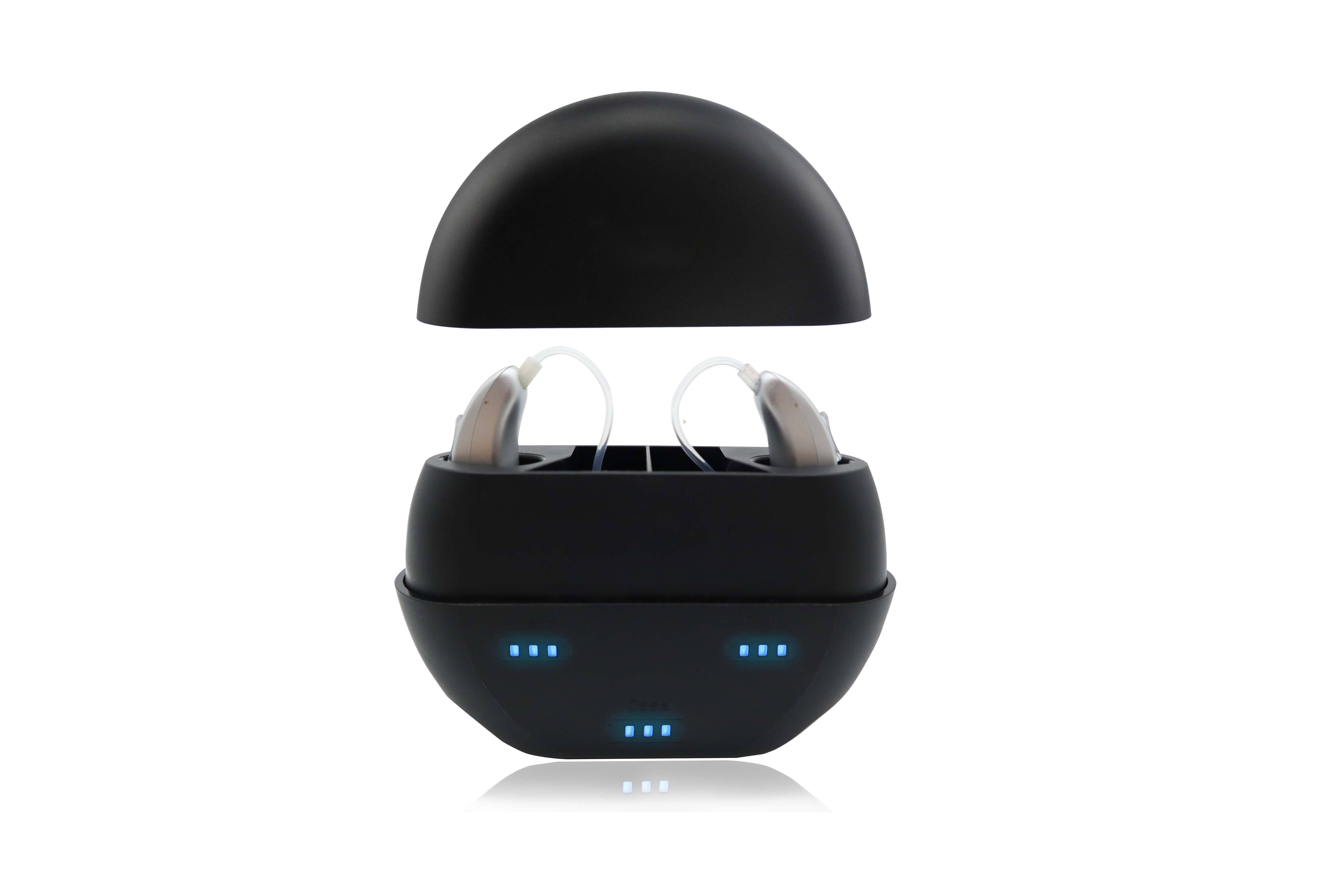 Black Grey Digital Hearing Aids OEM Sound Amplifier For Hearing Impaired