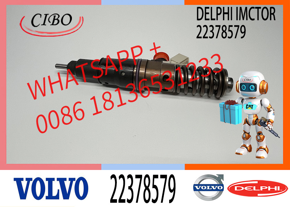 22378579 Diesel Engine Common Rail Fuel Injector BEBE1R18001 VOE22378579 for MY 2017 HDE13 TC HDE13 VGT