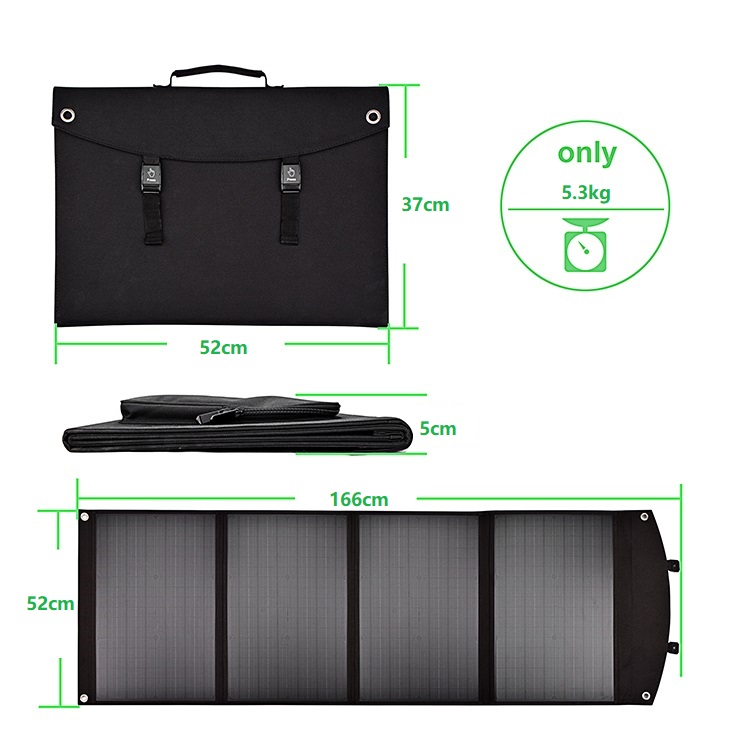 Cellphone Charging 120w Folding Solar Panels With TPT PET EVA Solar Cell Water Fabric