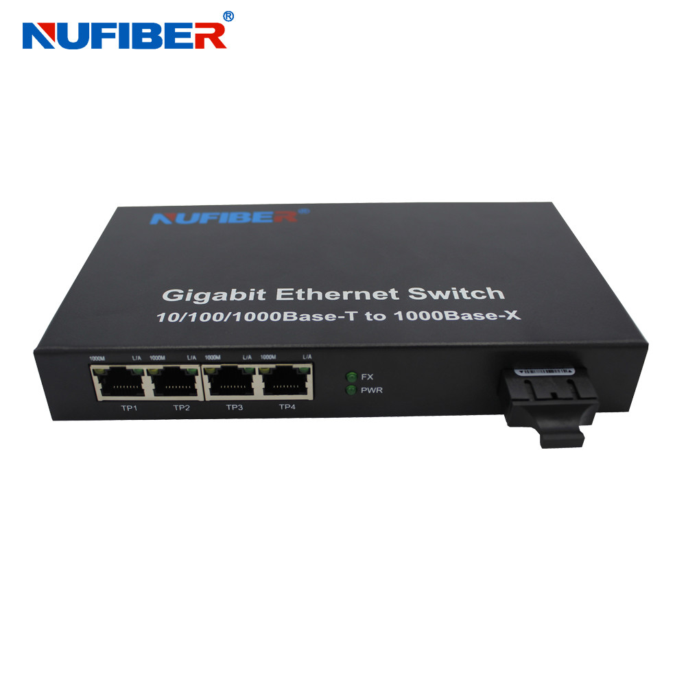 1000M 4-port Rj45+1 fiber port with SM Dual fiber FC 1310nm Optic Fiber Ethernet Switch
