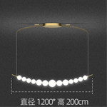 LED Aluminum Painting Gold Pearl Dining Room Chandelier 30W