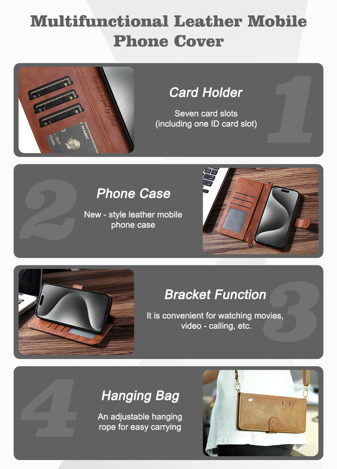 Shockproof PU Leather Phone Folio Case Card Holder RFID Blocking Stand Flip Cover