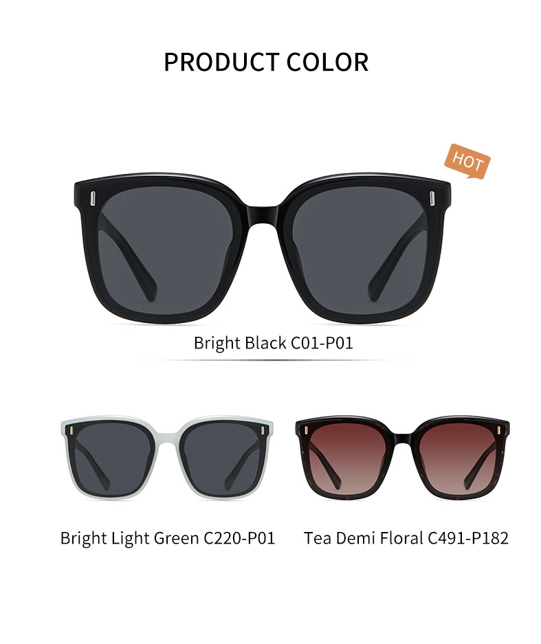 Custom Polarized Acetate Sunglasses Unisex Handmade UV400 Protection