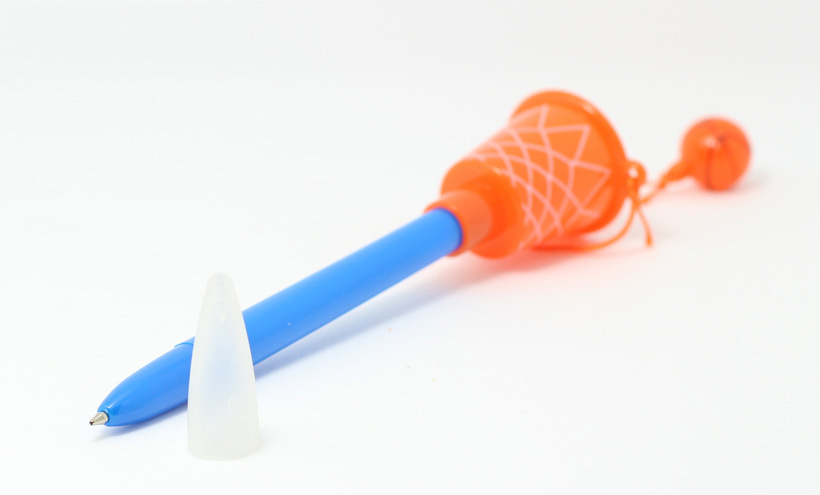 Office School Pen with Unique Customized Logo Basketball Shape Topper Stationery