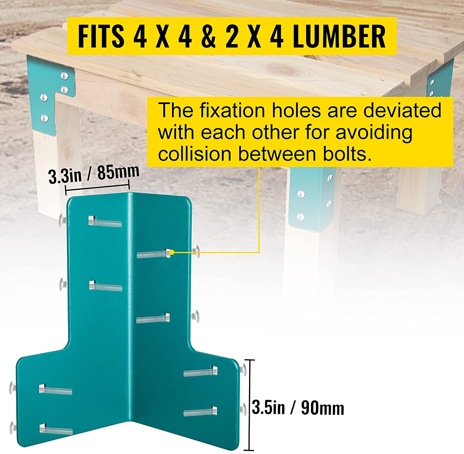 Blue Heavy Duty Steel Angle Bracket for Shop Table Popular Workbench Bracket Kit