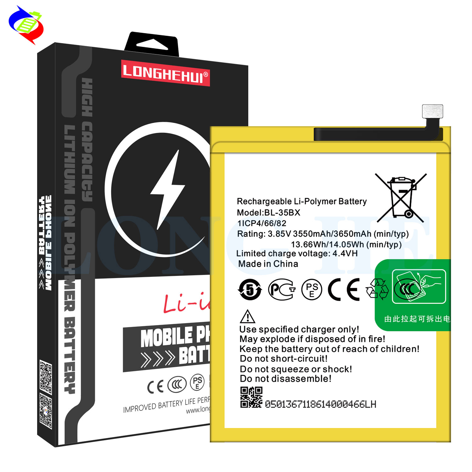 3650mAh BL-35BX X620 Zero6 Mobile Phone Battery for Infinix Zero 6 Pro and Performance