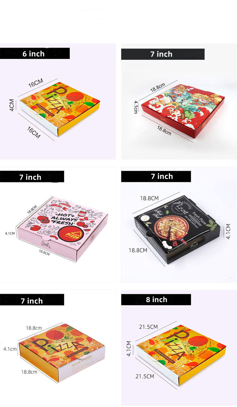 Eco Friendly Paperboard Rigid 10 Inch Pizza Boxes Flatbread ODM