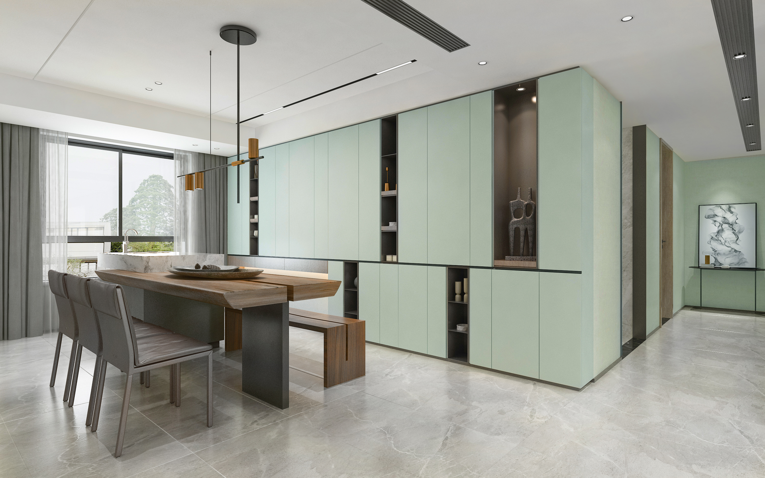 London Fog Wall Floor Porcelain Slab Tile With Sleek Profile 3mm Thickness