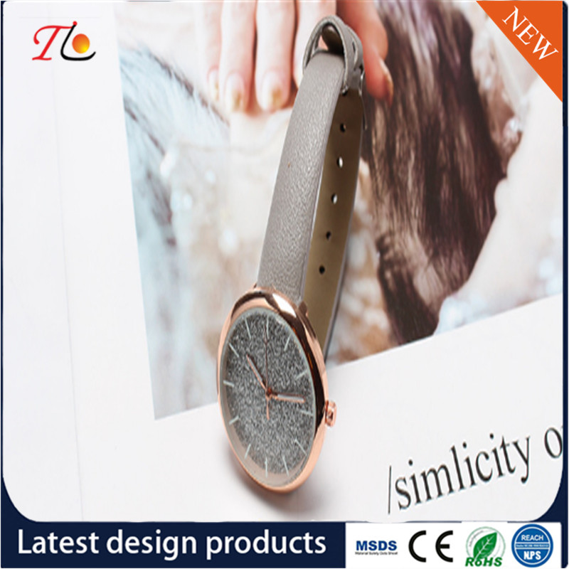 Wholesale Customization PU Watch Alloy Case Quartz Watch Fashion Watch Colorful Leather Band Shining Diamond Lady Watch