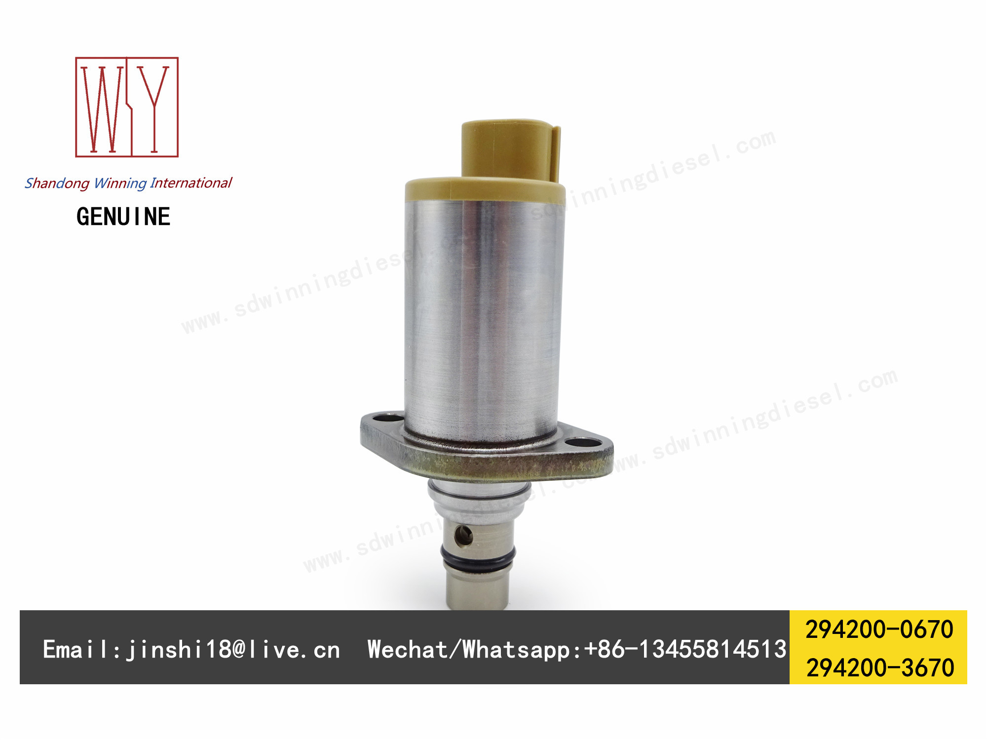 GENUINE AND BRAND NEW DIESEL FUEL HP3 PUMP SUCTION CONTROL VALVE, SCV 294200-0670 294200-3670 294200 0670 294200 3670 29