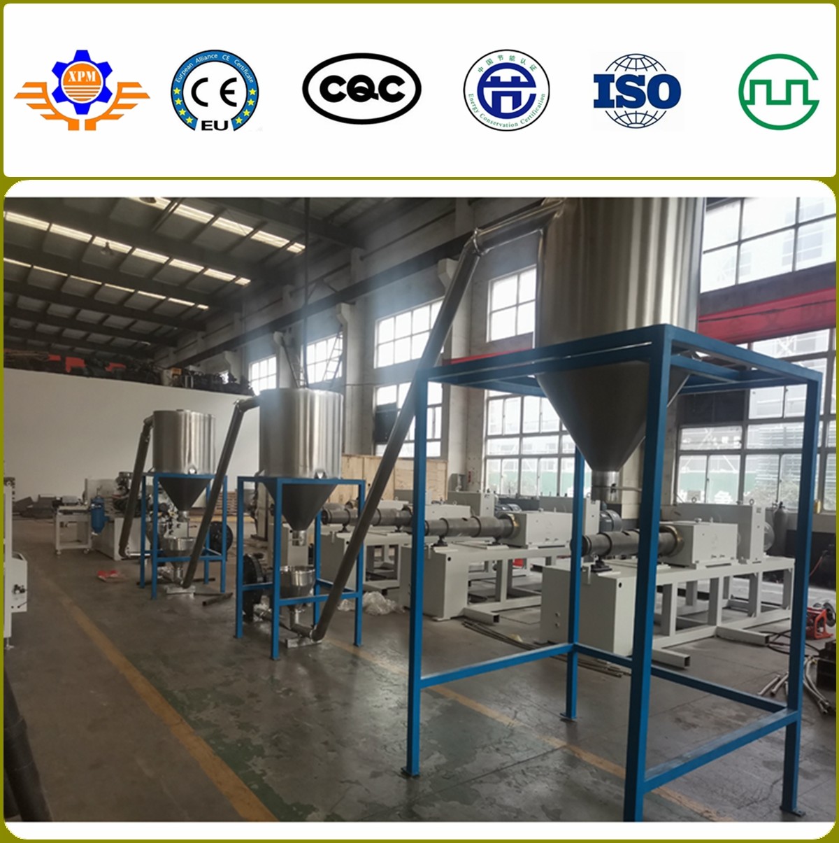200 - 800kg/H PVC Granules Extrusion Line PVC Pelletizing Machine Hot Mold Cutting
