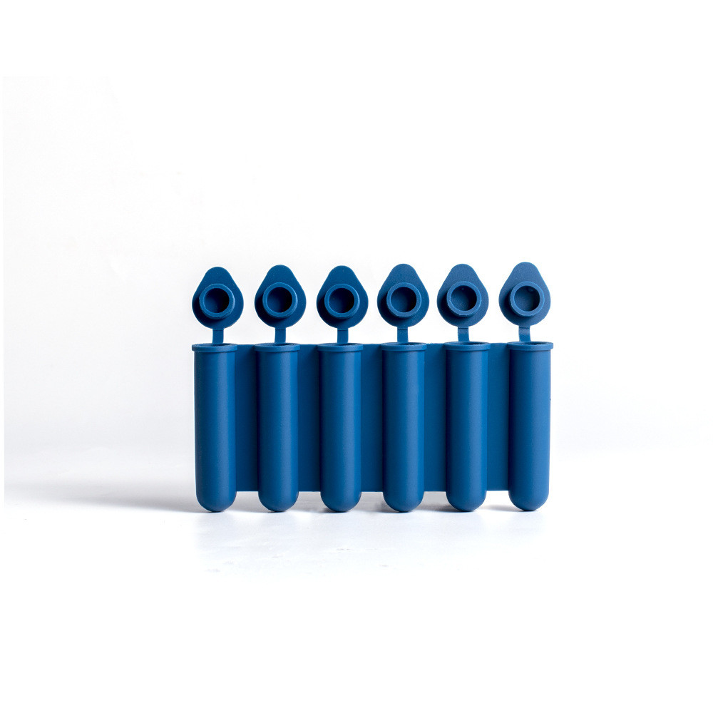 Easy Release Blue Silicone Mini Ice Cube Trays 6 Cavity Molds for Chilling Whiskey Cocktail Stackable Kitchen Accessories