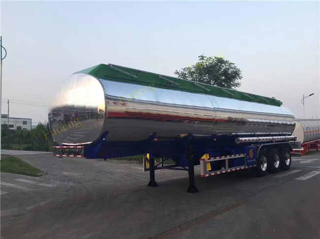 40cbm fuel tanker semi trailer , Stainless steel water tank semi trailer