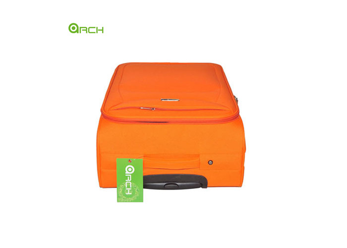 600D Polyester Suitcase Soft Sided Luggage with One Front Pocket and Skate Wheels