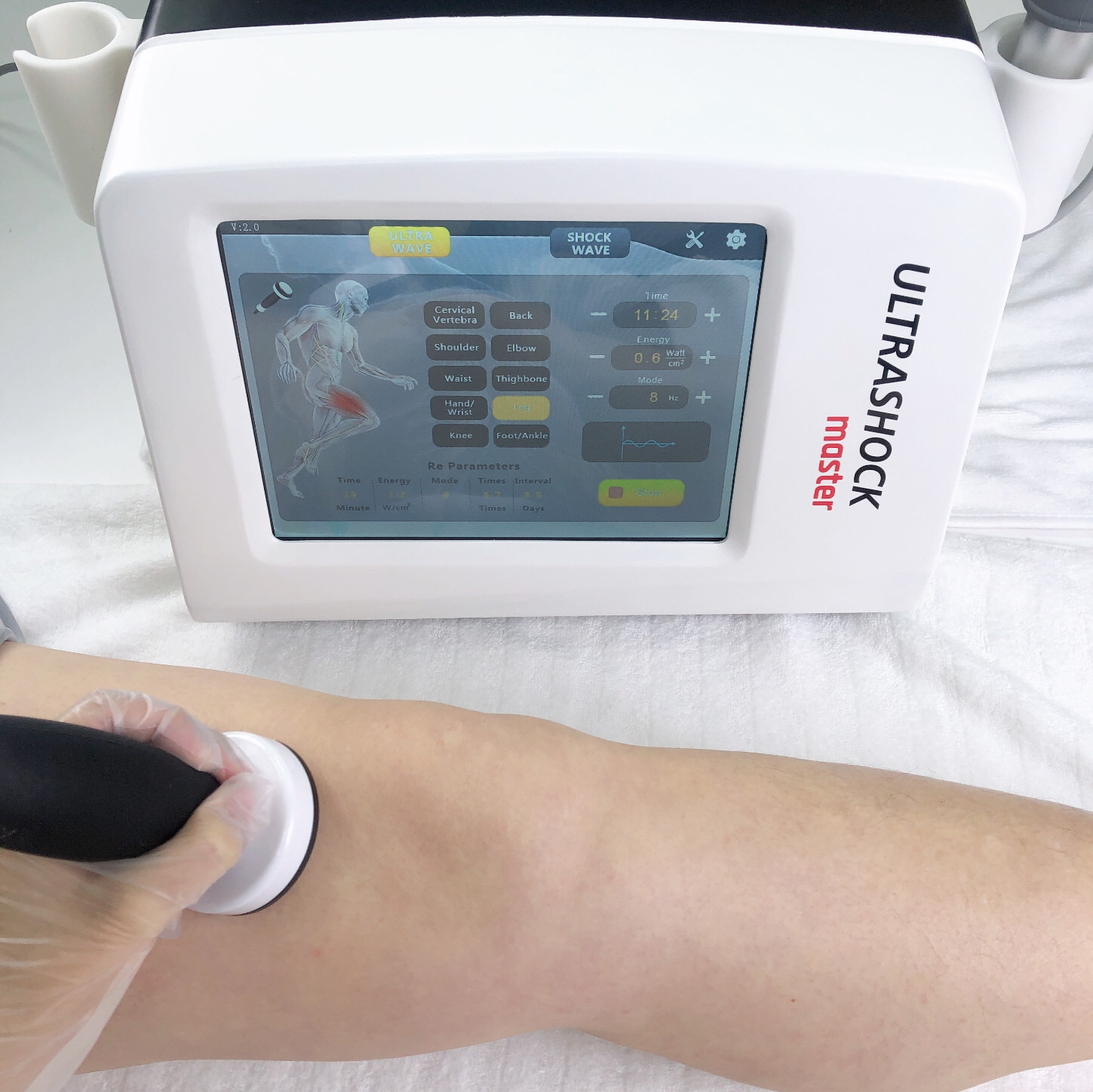 21Hz Shockwave Ultrasond Therapy Machine For Low Back Pain Relief